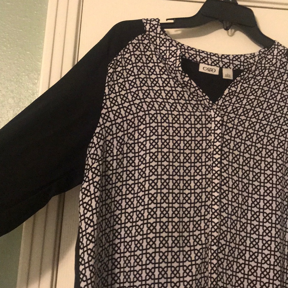 Black and white blouse